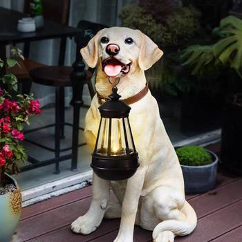 24 Years of Cross-Border New Solar Dog Lantern Hanging Tree Lamp Outdoor Camping Portable Lamp Solar Garden Night Light