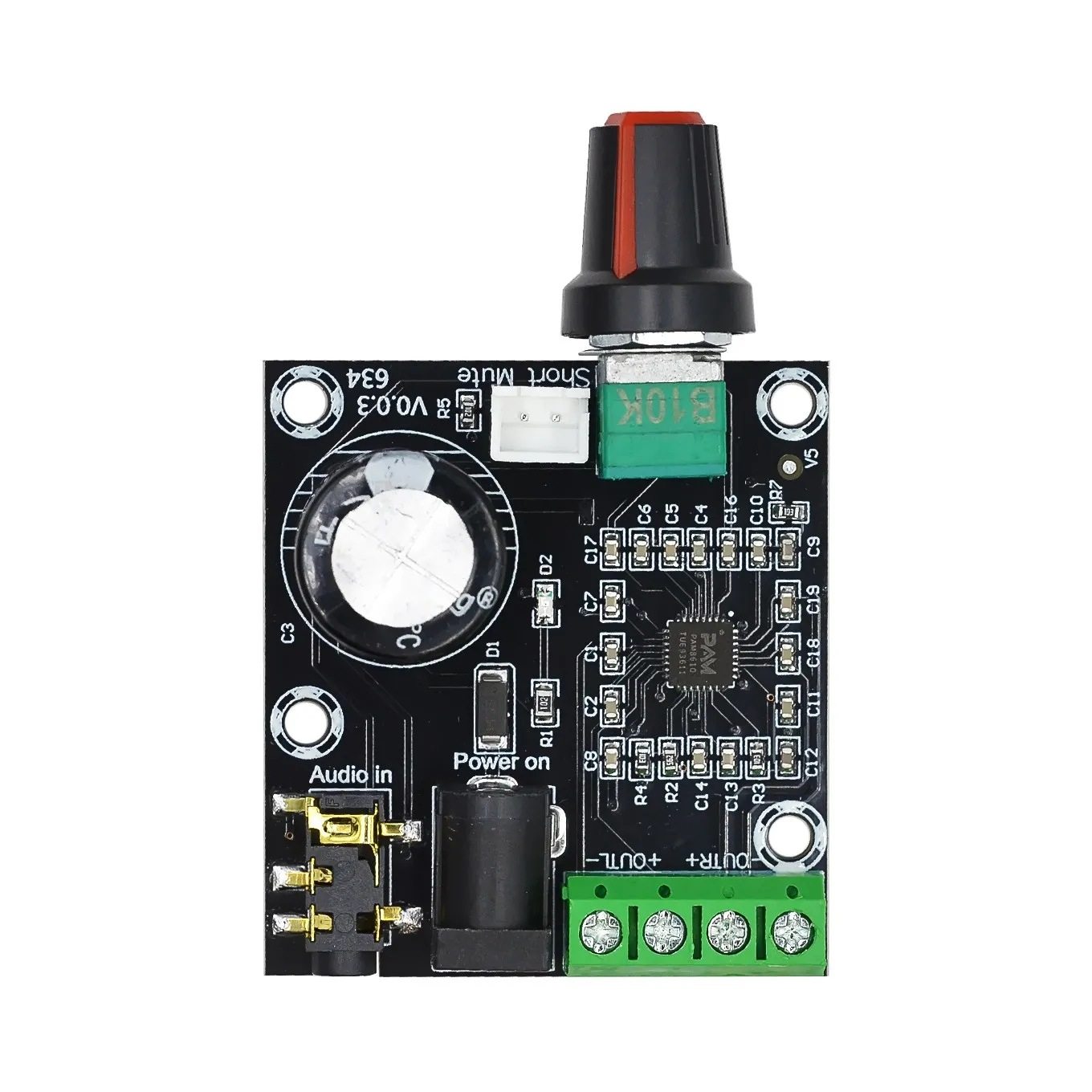 PAM8610 dual channel 12V HD amplifier board pure digital amplifier 15W * 2 high power amplifier module