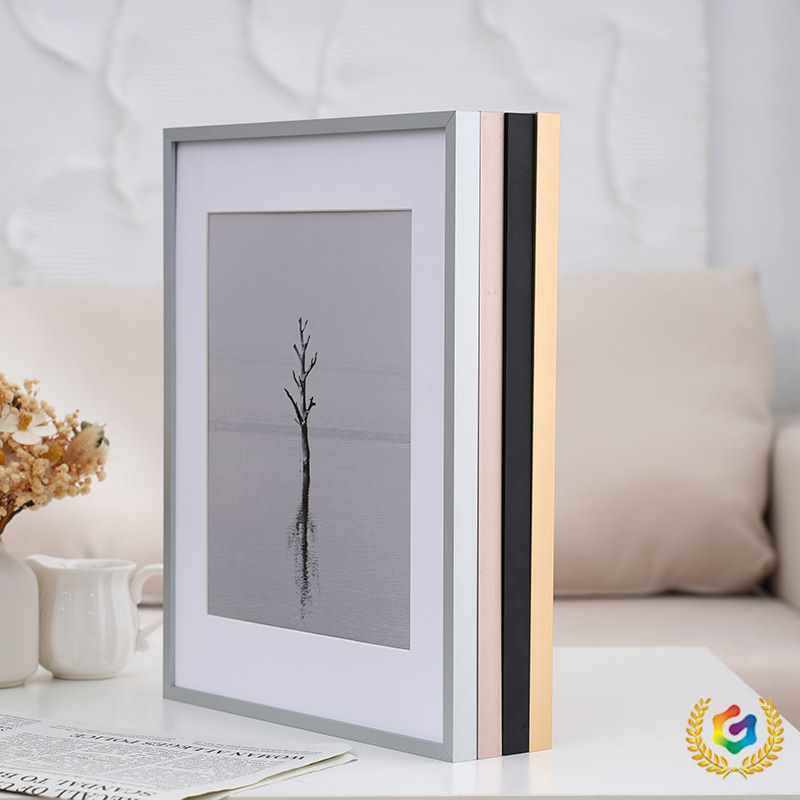 ✅ Thin Edge Electroplated Aluminum Alloy Photo Frame Puzzle Frame 16inch 24inch Large Picture Frame Wall Hanging Elevator Poster Mounting Frame