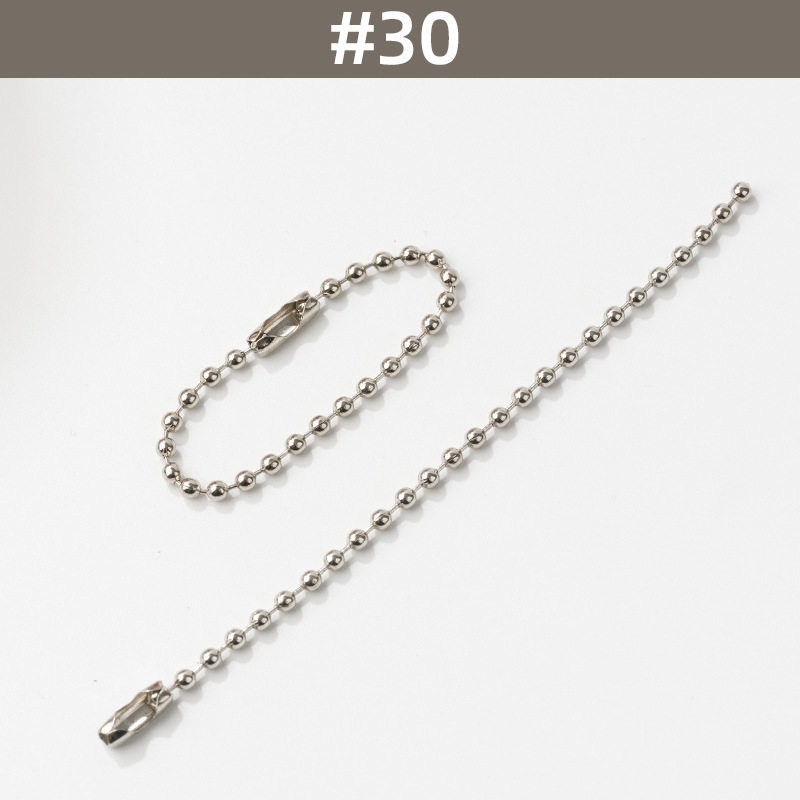 金属彩色珠链2.4mm波珠链糖果色diy饰品配件吊牌链烤漆咕卡挂链条