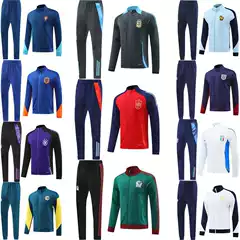 Autumn and Winter Coat Long Sleeve Football Suit Spain Germany France Mexico Long La Training Suit suit