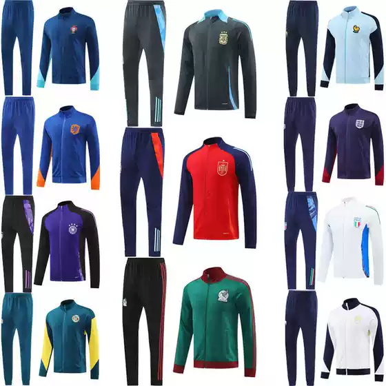 Autumn and Winter Coat Long Sleeve Football Suit Spain Germany France Mexico Long La Training Suit suit