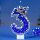 Оптовая продажа нового продукта цифровая свеча dream blue style birthday cake party Aliexpress Amazon handmade luminous mini 7