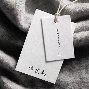 New Embossed Tissue Paper Clothing Tag Production Logo Design Women's Clothing Store Thickened Cotton Card Versatile Trademark