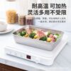 Square Plate, Stainless Steel Dinner Plate, Hot Pot Preparation Plate, Deep Plate, Tray, Towel Plate, Barbecue Plate, Household Fish Plate
