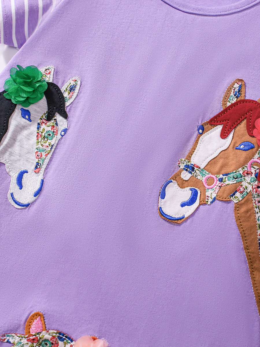 Vendita all'ingrosso abito bambine maniche corte estivo, abito bambini cartone animato