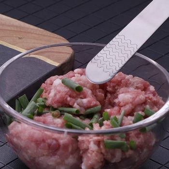 Stainless Steel Filling Spatula for Home Use, Dumpling Maker, Wonton Filling Spoon, Filling Scoop, Flat Ruler for Making Dumplings