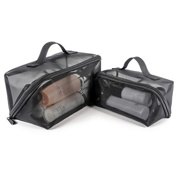 Portable Travel Cosmetic Bag ins Large Capacity Simple Transparent Storage Bag Wash Bag Mesh Bag Women's Small