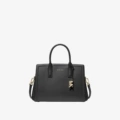 Medium size 33cm black full leather