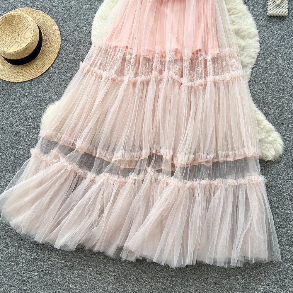 Lace Trimmed Strapless Maxi Dress High Waist Flared Skirt Sleeveless Elegant Design Summer Evening Wear OEM