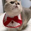 Pet Bow Pet Accessories Bib Collar Dog and Cat Neck Scarf Saliva Scarf Lace Scarf