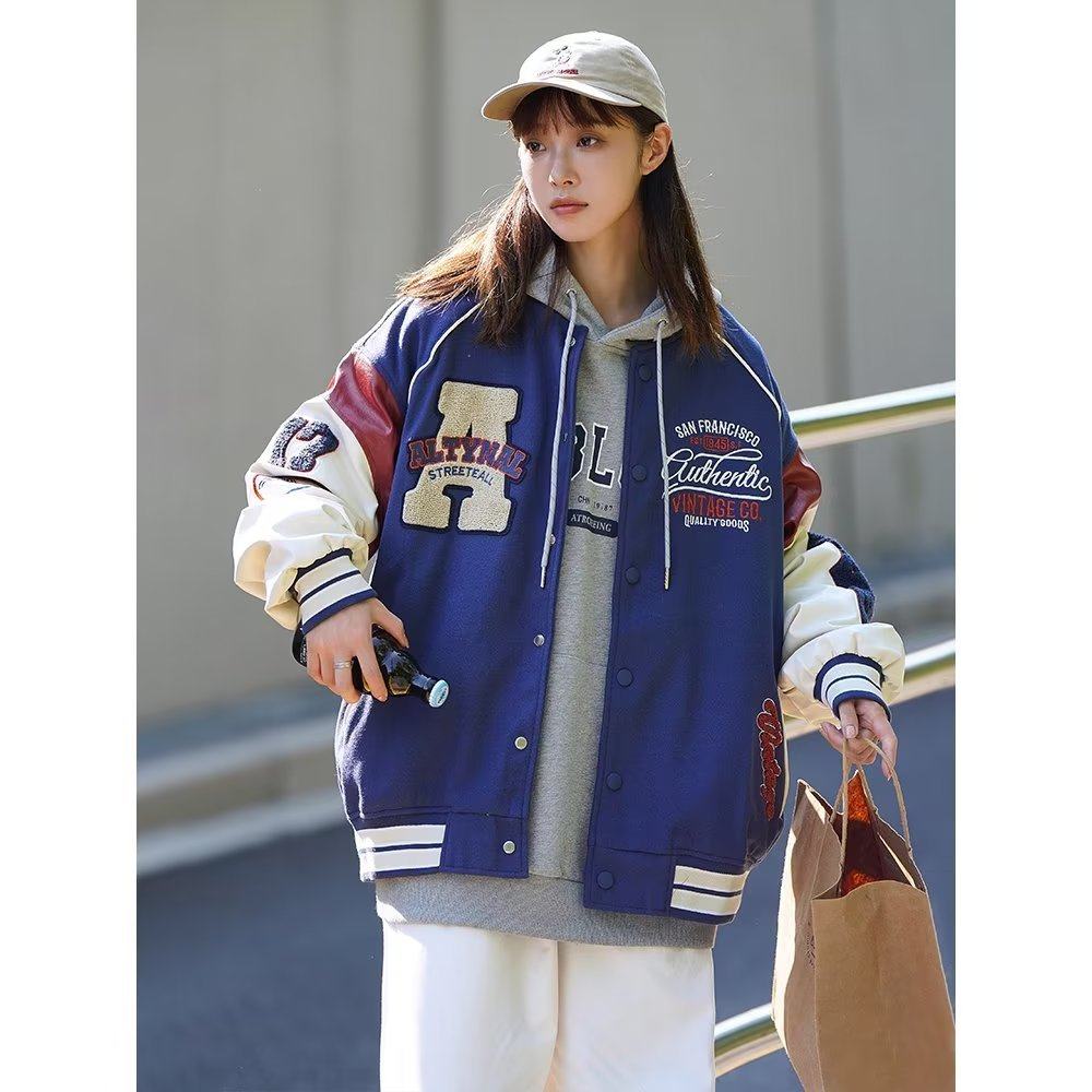 Spring and autumn 2023 new contrast color jacket men's Korean style trendy baseball uniform ins all-match American handsome jacket