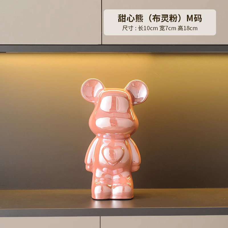 轻奢暴力熊家居展示柜高档摆件客厅电视柜酒柜玄关存钱罐装饰品