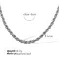 Xl104s3.5mm twist chain