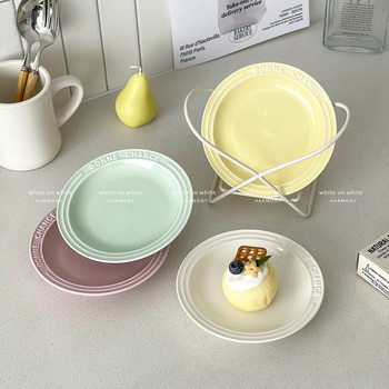 2025 New Plate Ins Style Afternoon Tea Dessert Plate High-End 6inch Cake Plate Cute Ceramic Breakfast Plate