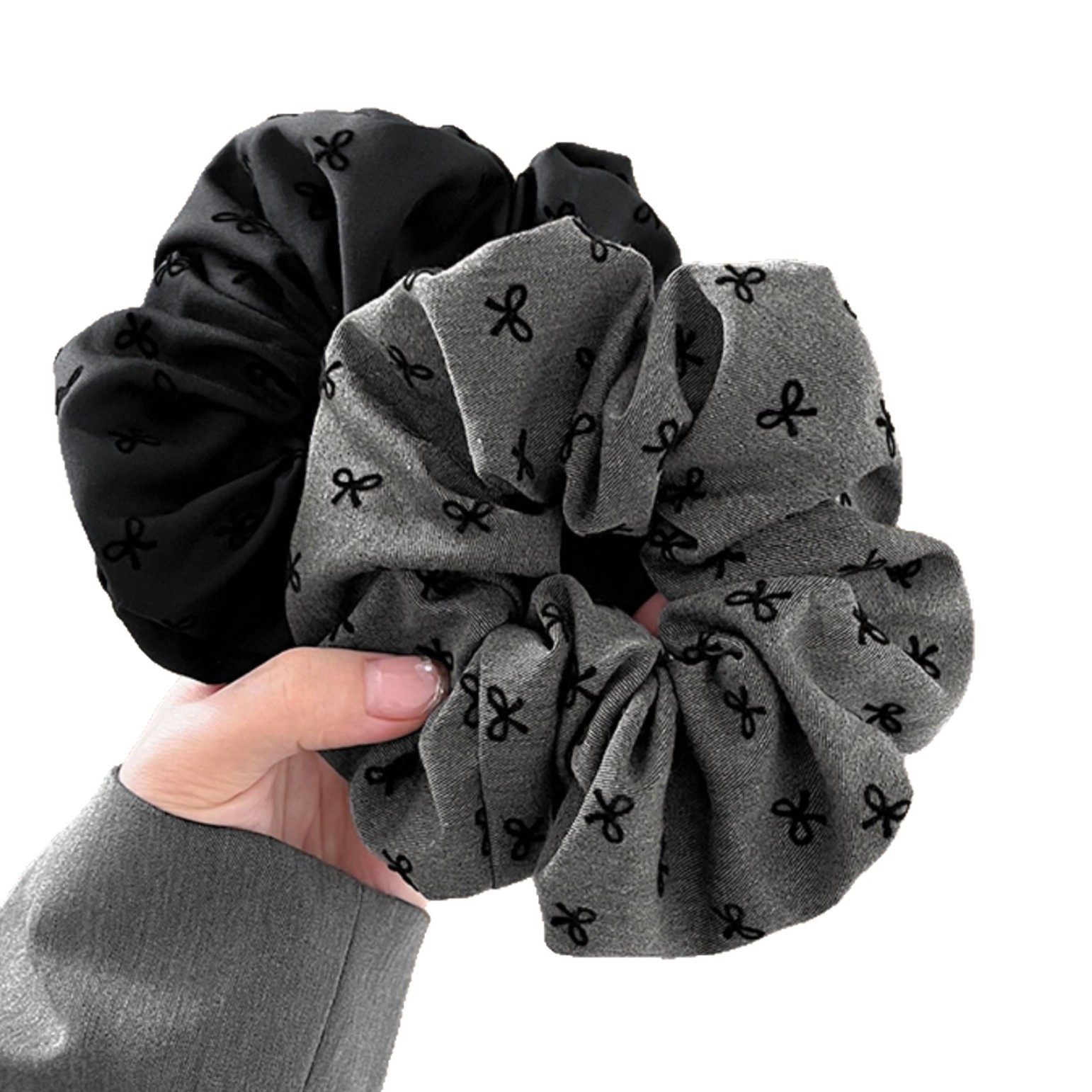 Elegant Bow Polka Dot Scrunchie for Women 2025 New Bun Hair Tie High Elasticity Durable Hair Band