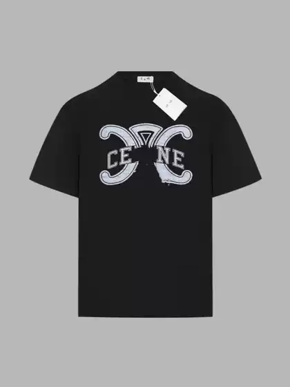Cl Lin's 25Ss Arc De Triomphe Letter Logo Printed Double Yarn Pure Cotton Short-Sleeve Unisex T-Shirt, Casual and Versatile for Men