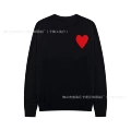 Black red label [a8 round neck jacquard style]