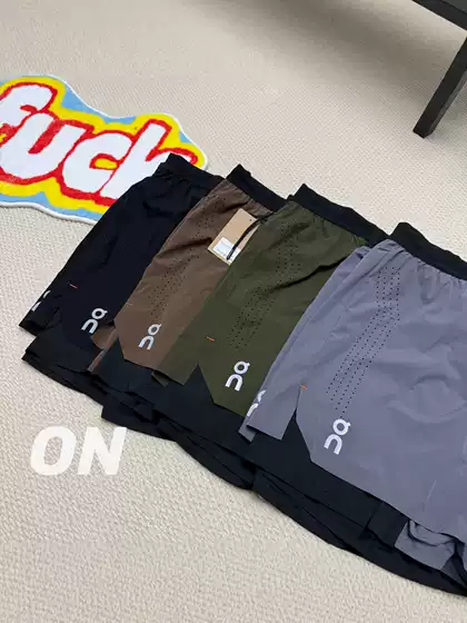 On/ang Running Speed, Dry, Breathable, Elastic, Summer Outdoor Fitness, Elastic Waist, Fake Two piece Shorts, Training Pants