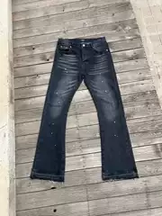FAR ARCHIVE FLARE vintage Washed Splash Ink Weila Jeans Men's Trendy American Style Retro Pants