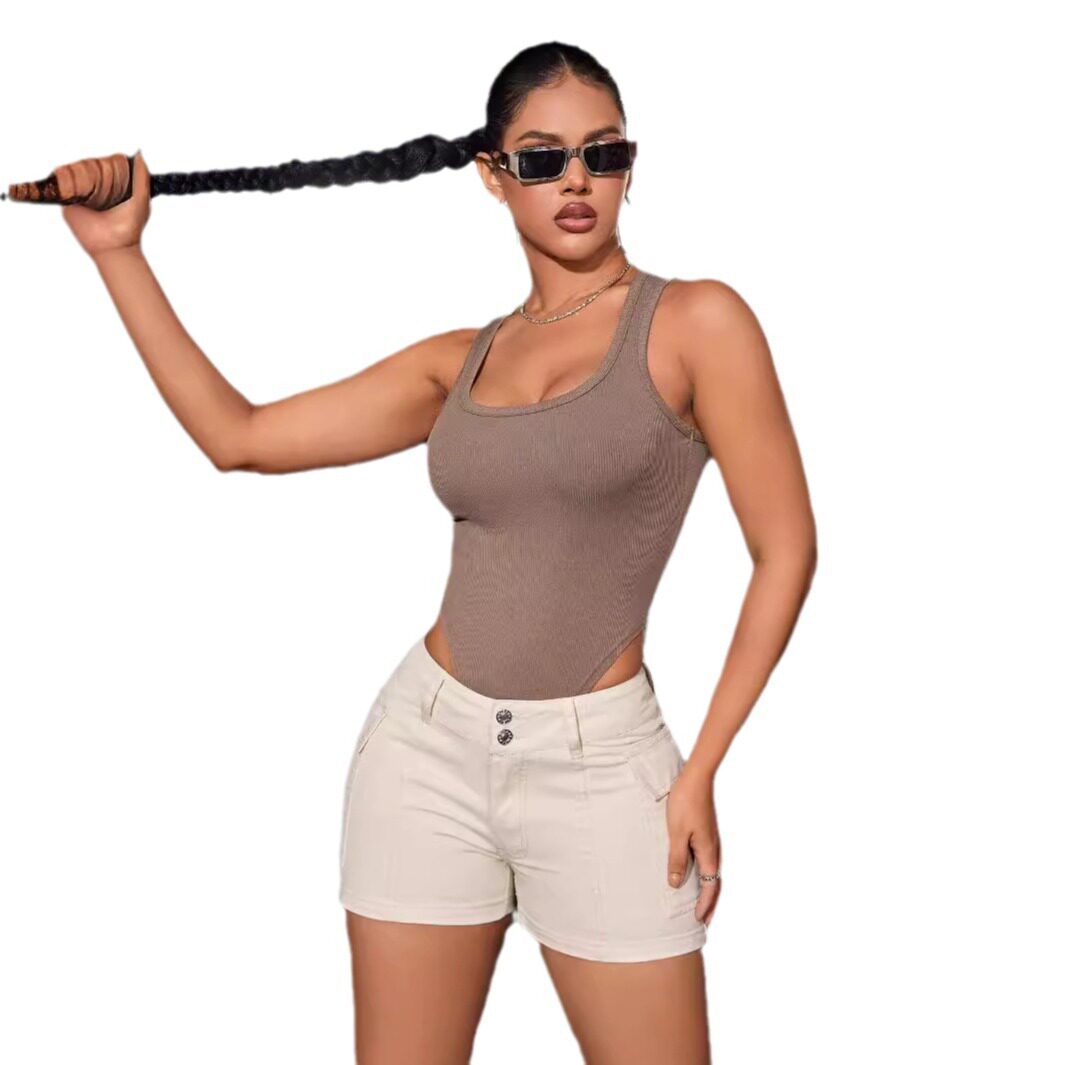 High Waisted Denim Shorts Casual Versatile Fashionable Summer Wear for Women Wholesale Available