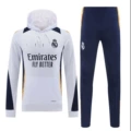 Huang m2425 hooded sweatshirt suit white and blue