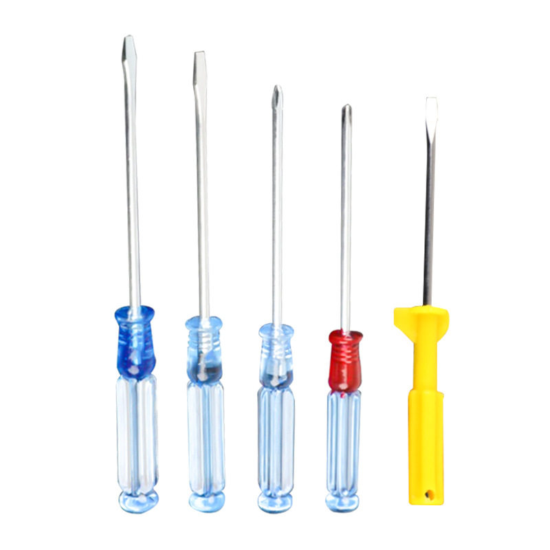 厂家直供透明柄螺丝刀小型水晶迷你螺丝起子透明头一字十字改锥