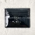 Black patent leather saturn cardholder
