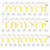 16-дюймовая американская версия single card letter gold от А до Я. Сфотографированные примечания