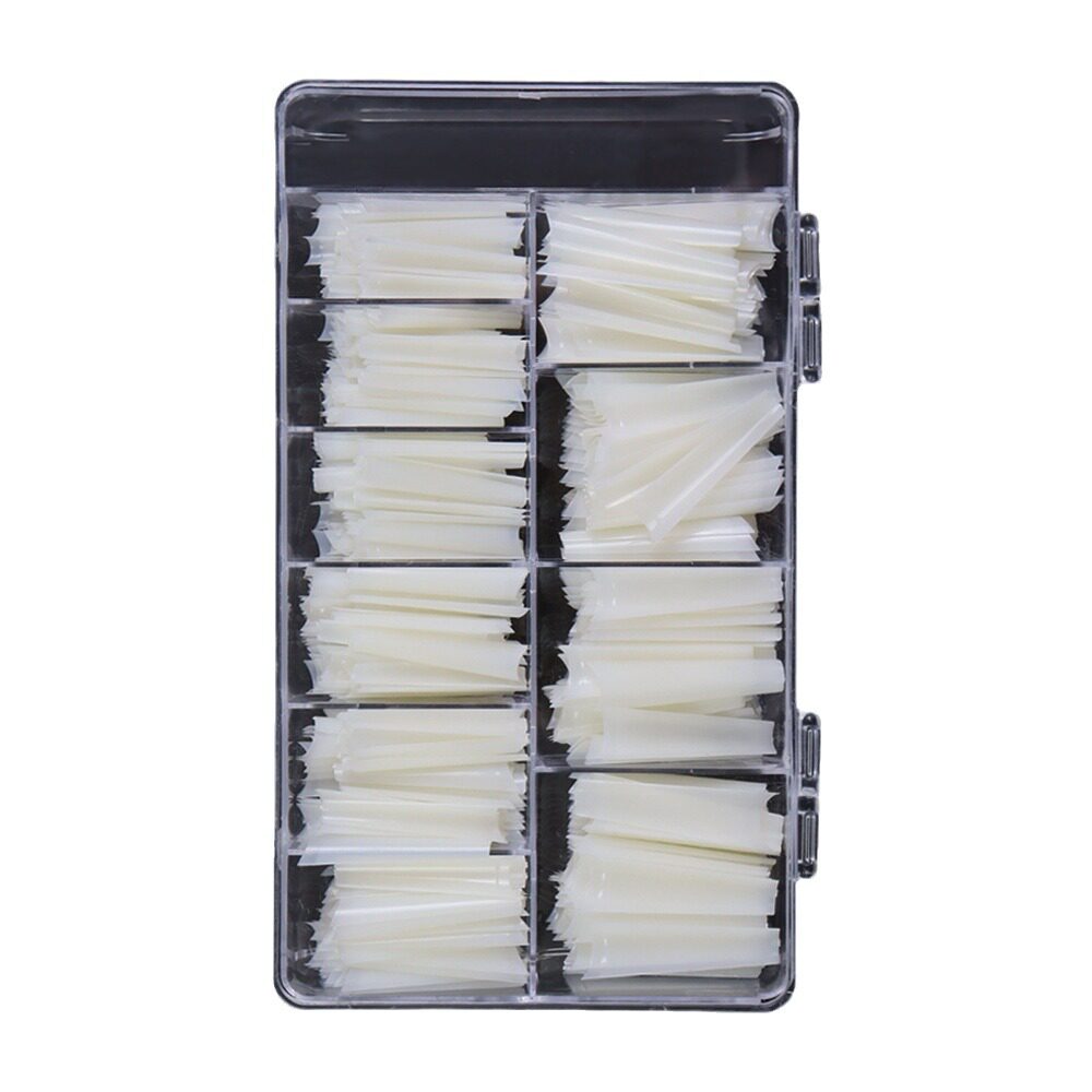 Cross-Border Nail Extensions, European and American Extra-Long Flat-Head Fake Nails, Half-Stick Denim Nails, Trapezoidal Wearable Nails Wholesale