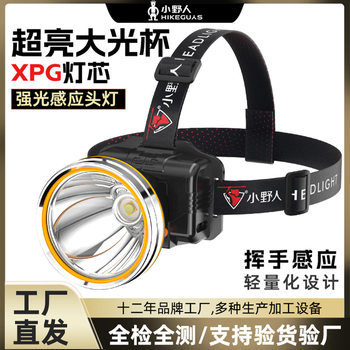 Cross-Border Ultra-Bright Lithium Battery Fishing Miner's Lamp Outdoor Mountaineering Construction Site Flashlight Head-Mounted Lighting Headlamp New Strong Light