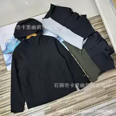 Cross-border foreign trade spring and autumn color matching college windbreaker jacket men's and women's hooded jacket