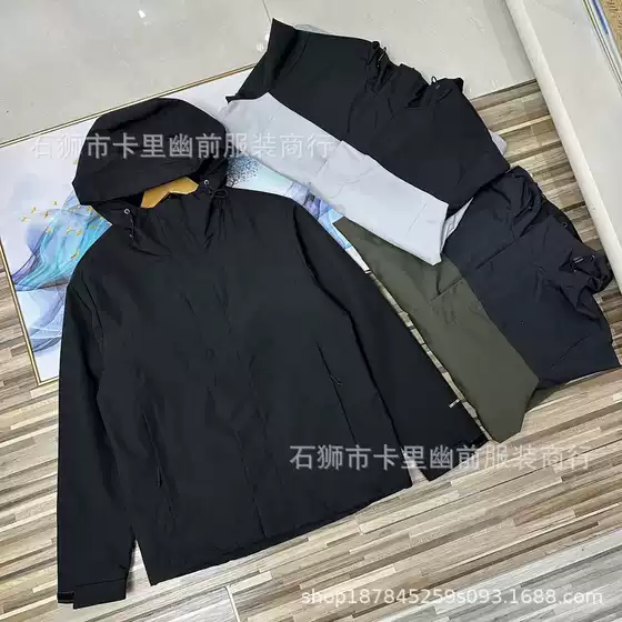 Cross-border foreign trade spring and autumn color matching college windbreaker jacket men's and women's hooded jacket