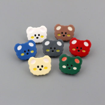 New color cute cartoon bear animal shape plastic children's clothing High buttons wholesale