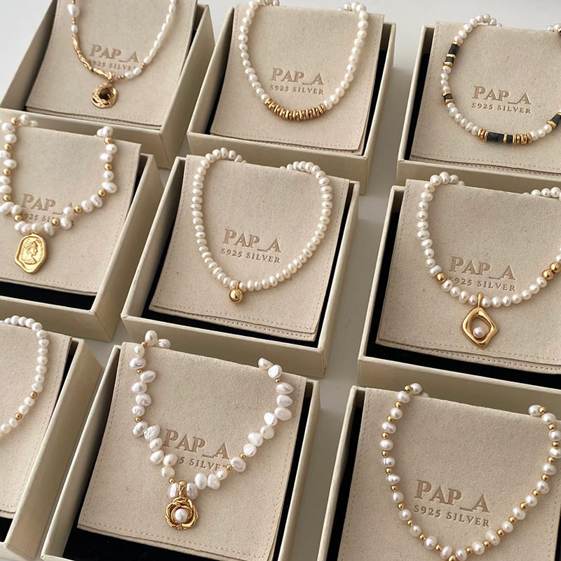 Shijia Pearl Necklace Women's Niche Light Luxury Design High-end Fashion Elegant Clavicle Chain Necklace Chain Woolen Chain Bead Chain