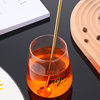 Factory Direct supply 304 stainless steel straw cherry blossom round head tableware dual-purpose spoon milkshake smoothie stirring straw spoon