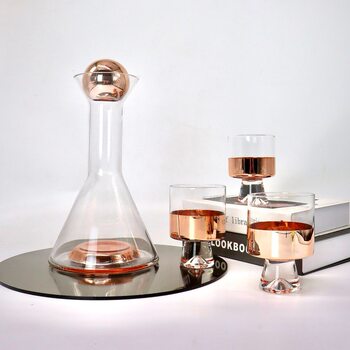 Spot Model Room Decorative Wine Set Gradient Rose Gold Gray Cold Water Bottle Household Set Glass Decanter