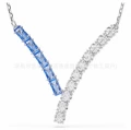 Two-tone diamond v-shaped necklace
