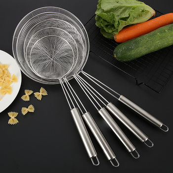 304 Stainless Steel Colander, Kitchen Colander, Household Filter, Anti-Scalding, Special Mesh for Dumplings and Frying, Wholesale