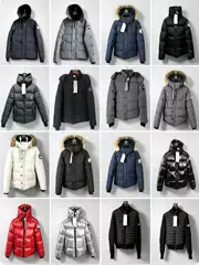 Winter New High-End Goose down Large Pocket Parka Cotton Jacket for Men and Women, Thickened Couple's Hooded Warm Windproof Coat