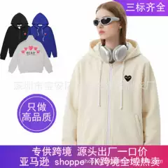 CDG Play Heart Print Hoodie |   Unisex Spring and Autumn Casual Jacket