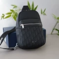 D black fabric chest bag