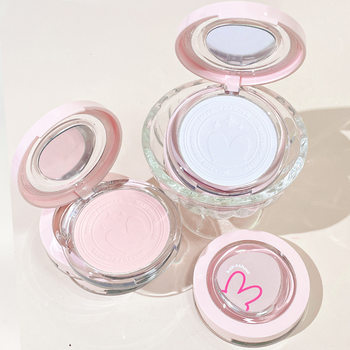 Kakashow Soft Focus Setting Powder, Long-Lasting, Waterproof, Non-Smudging, Concealing Loose Powder, Large White Compact Powder