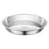 316 Stainless Steel Plate Food Grade Plate Household Preparation Plate Round Plate Dinner Plate Tableware Z^
