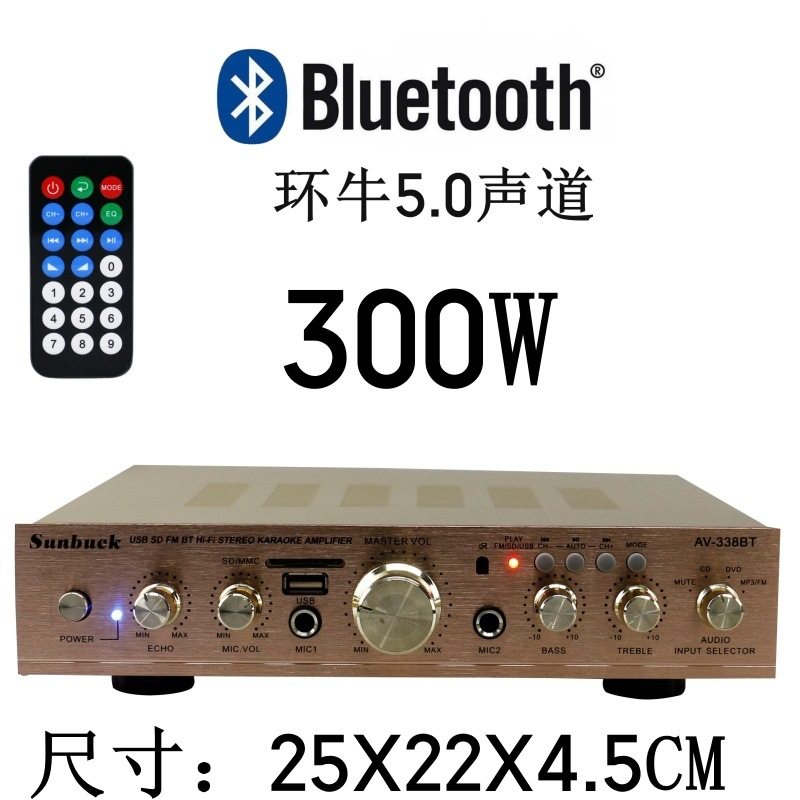 Sunbuck Shan Yu Amplifier Karaoke Amplifier High Power with Card Remote Control Bluetooth Amplifier