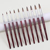 Source Factory Nail Art Crystal Pen Mahogany Rod Kolinsky Nail Art Carving Pen Painted Pen Nail Brush Set