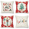 2024 New Christmas Pillow Case Cross-border Hot Selling Christmas Tree Color Letter Pillow Home Decorative Cushion Cover