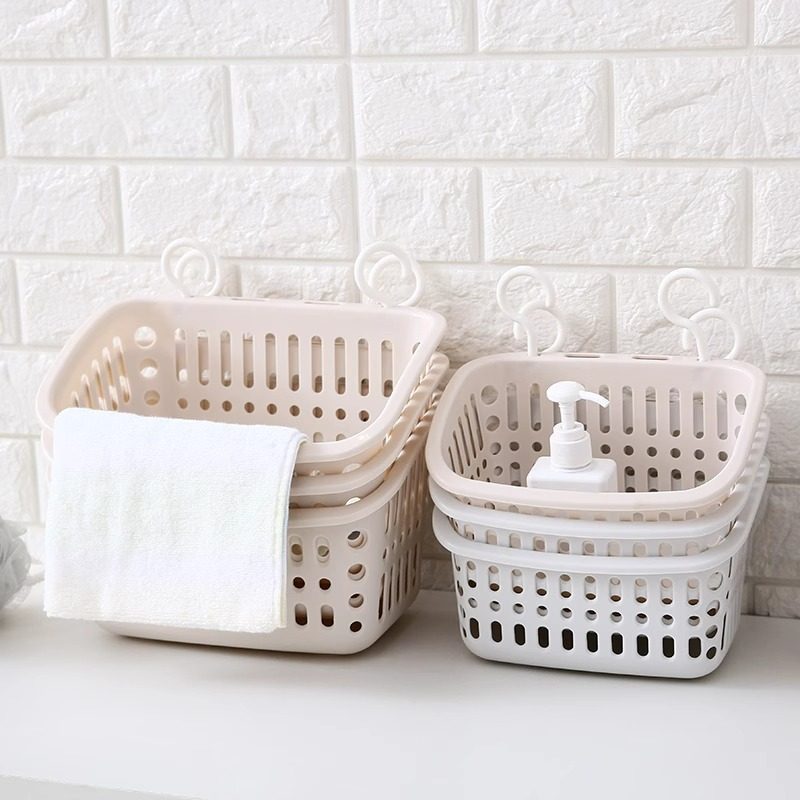 Hook Hanging Storage Basket Kitchen Hanging Basket Bathroom Cosmetic Storage Basket Plastic Basket Storage Basket