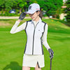 TTYGJ Golf Vest Women's Autumn Comfortable Windproof Slim-fit Zipper Sleeveless Breathable Lightweight Top