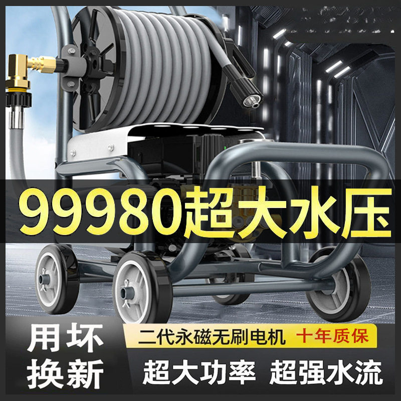 Julong Black Cat High Pressure Car Washer 220V Household Water Portable Cleaning High Power Booster Water Pump